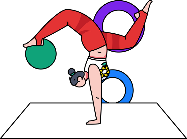 Frau macht Yoga  Illustration