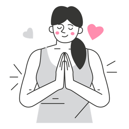 Frau macht Yoga  Illustration