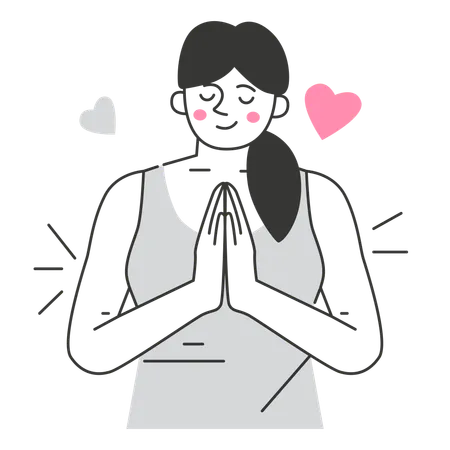 Frau macht Yoga  Illustration