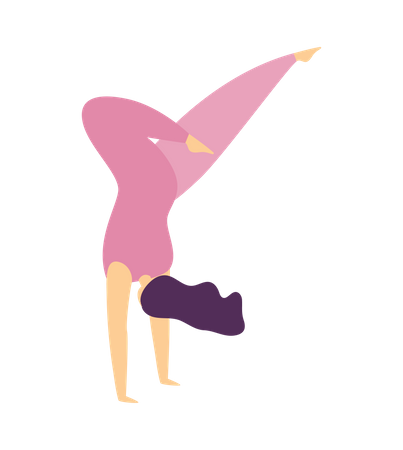 Frau macht Yoga  Illustration