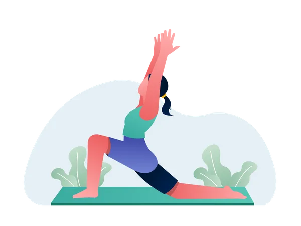 Frau macht Yoga  Illustration