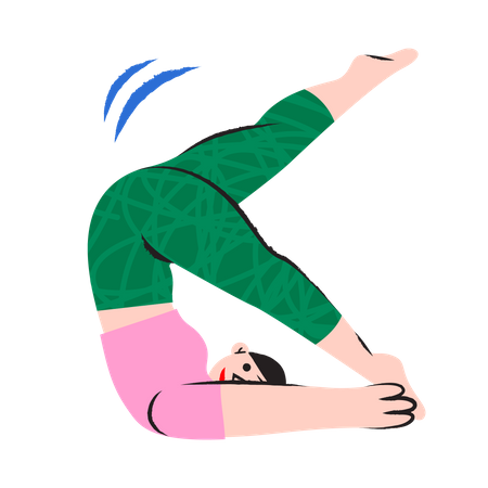 Frau macht Yoga  Illustration