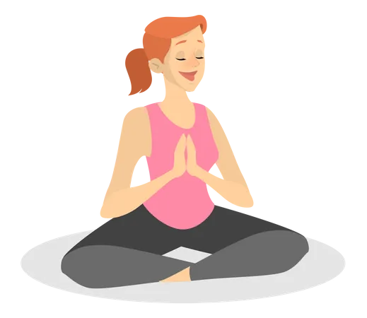 Frau macht Yoga  Illustration