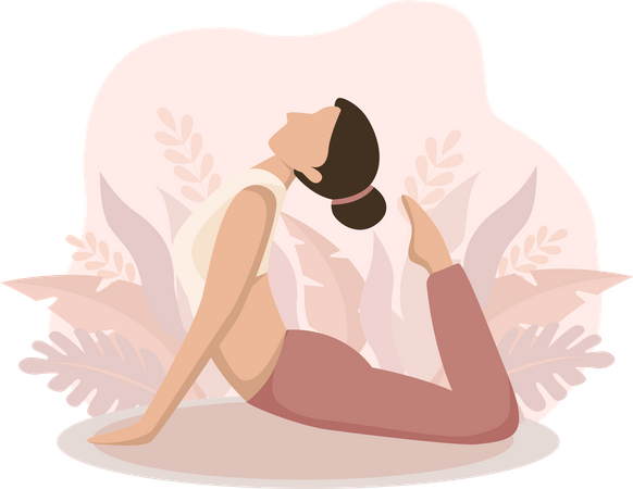 Frau macht Yoga  Illustration