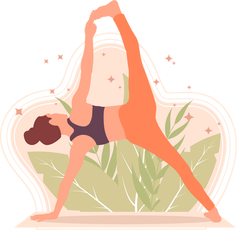 Frau macht Yoga  Illustration