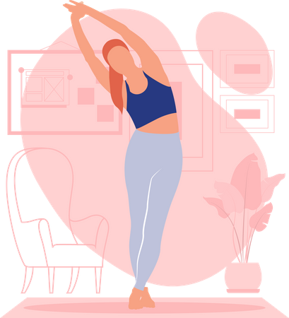 Frau macht Yoga  Illustration