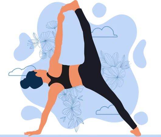 Frau macht Yoga  Illustration