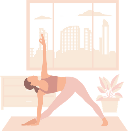 Frau macht Yoga  Illustration