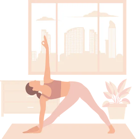 Frau macht Yoga  Illustration