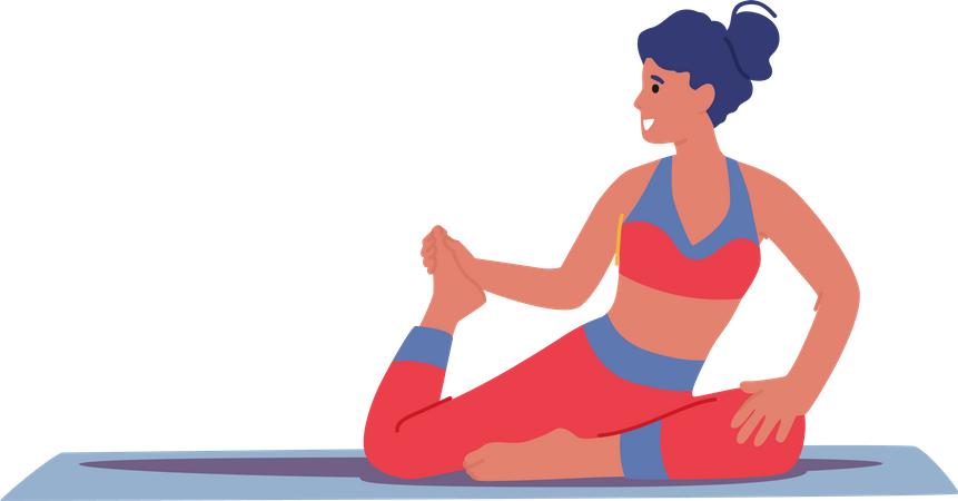 Frau macht Yoga  Illustration