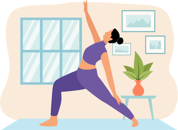 Frau macht Yoga  Illustration