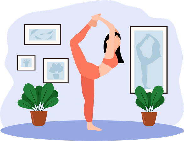 Frau macht Yoga  Illustration