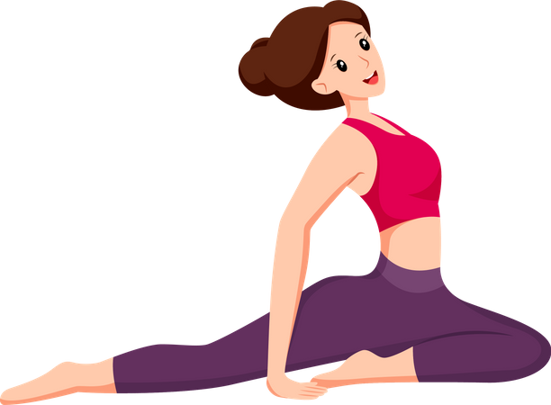 Frau macht Yoga  Illustration