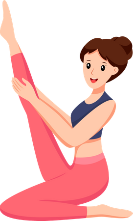 Frau macht Yoga  Illustration