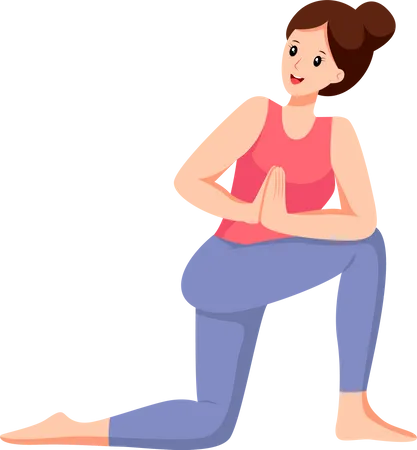 Frau macht Yoga  Illustration