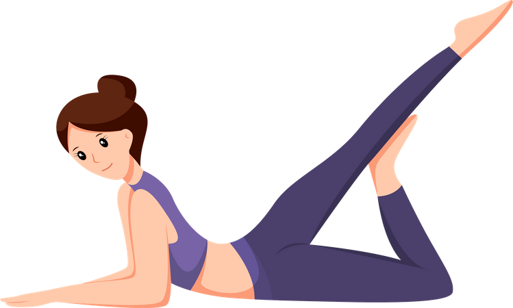 Frau macht Yoga  Illustration