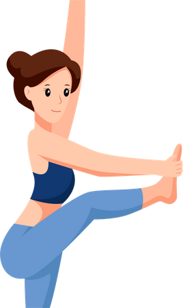 Frau macht Yoga  Illustration