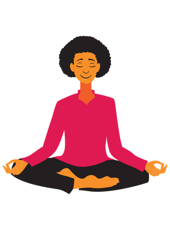 Frau macht Yoga  Illustration
