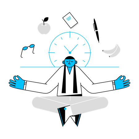 Frau macht Yoga  Illustration