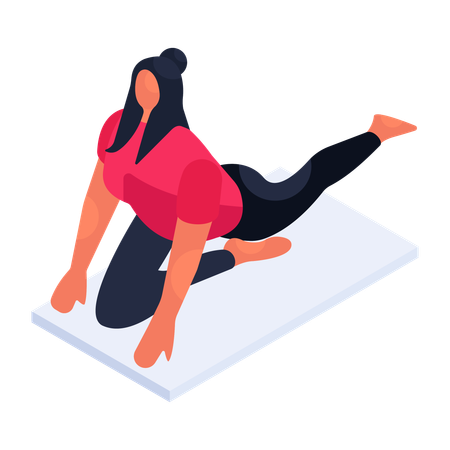 Frau macht Yoga  Illustration