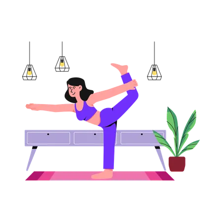 Frau macht Yoga-Pose  Illustration