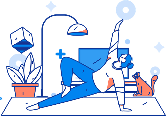 Frau macht Yoga-Pose  Illustration