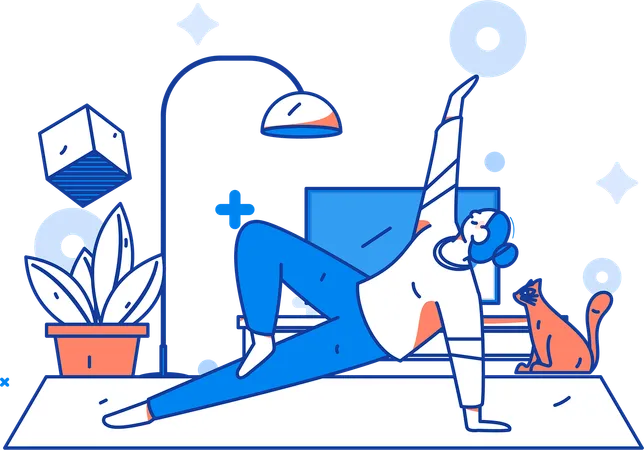 Frau macht Yoga-Pose  Illustration