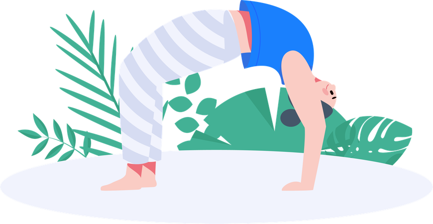 Frau beim Yoga  Illustration