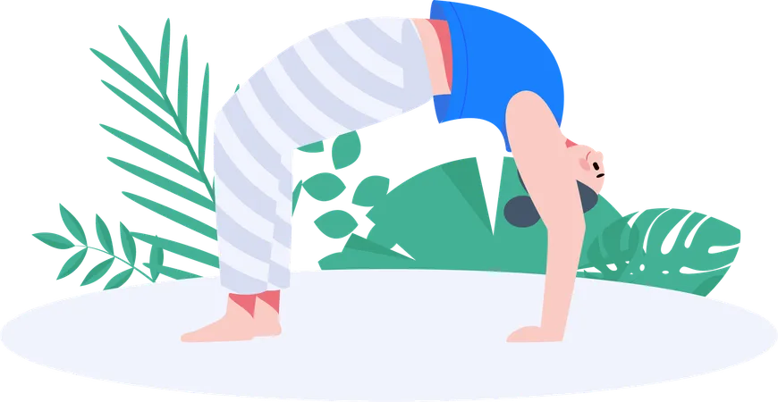 Frau beim Yoga  Illustration