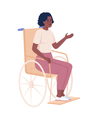 Frau mit Behinderung  Illustration