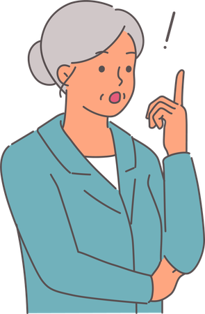 Frau mit Idee im Kopf  Illustration