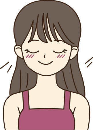 Frau mit Lächeln  Illustration