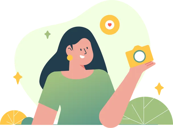 Frau macht Foto  Illustration