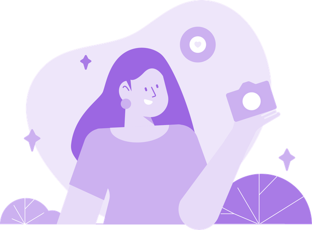 Frau macht Foto  Illustration