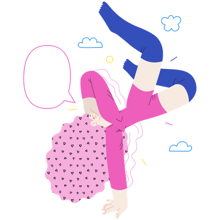 Frau singt  Illustration