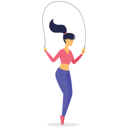 Frau Springseil  Illustration