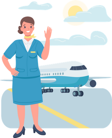 Stewardess  Illustration