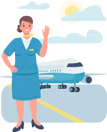 Stewardess  Illustration