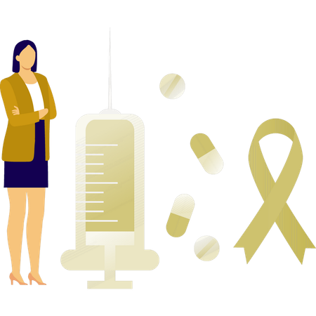 Frau sucht HIV-Impfstoff  Illustration