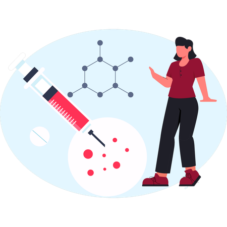 Frau sucht Spermientest  Illustration