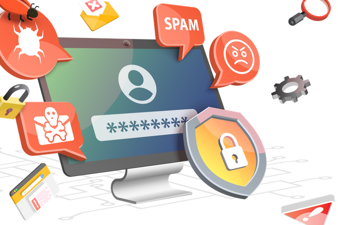 Fraud And Cybersecurity  Illustration