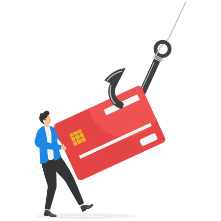Fraude em conta de cartão de débito  Ilustração