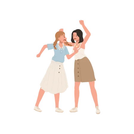 Frauen kämpfen  Illustration