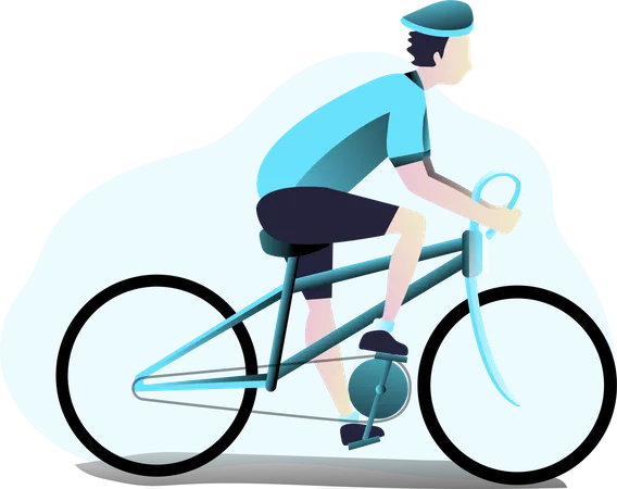 Free Concept Of Bicycle Riding For Exercise Illustration
