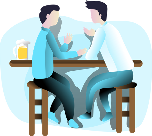 Free Conversation  Illustration