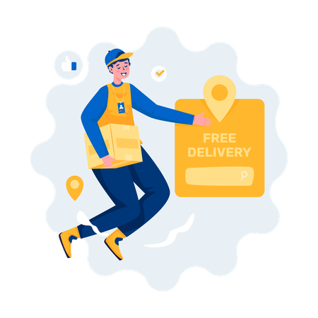 Free delivery  Illustration