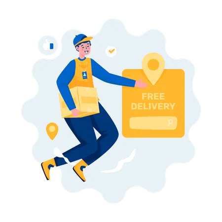 Free delivery  Illustration