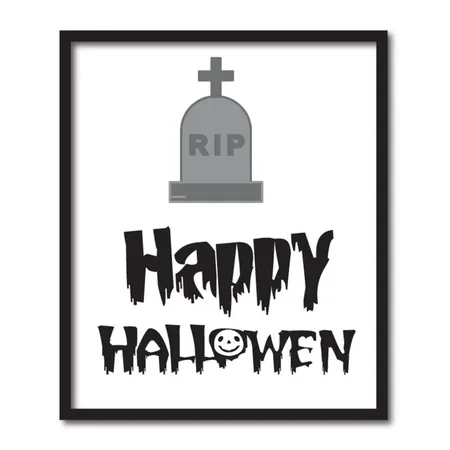 Free Happy Halloween Frame Background With Halloween Icon Grave Illustration