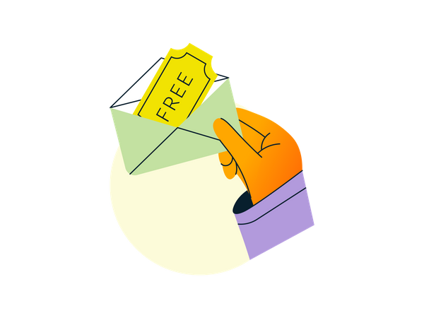 Free mail coupon  Illustration