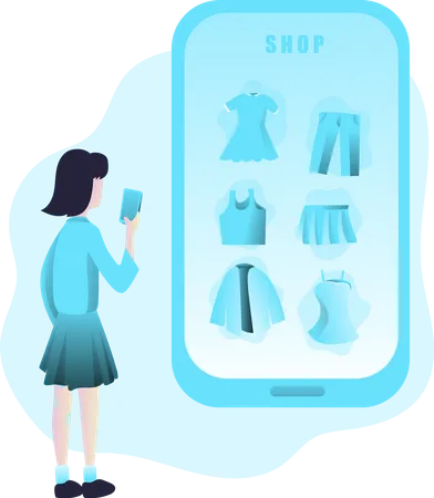 Free Online Shopping Illustration